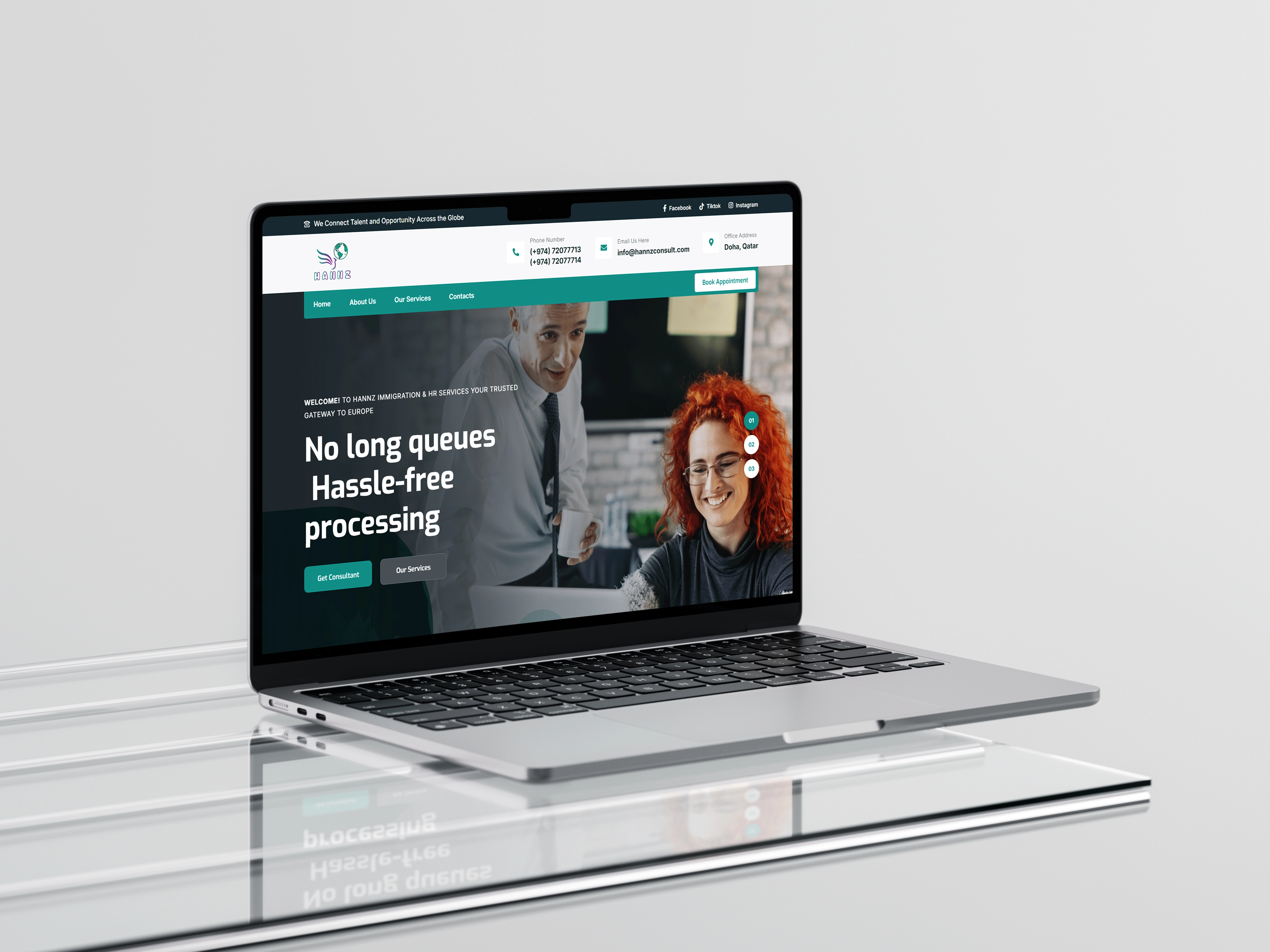 Branding and web design project for Qatar client